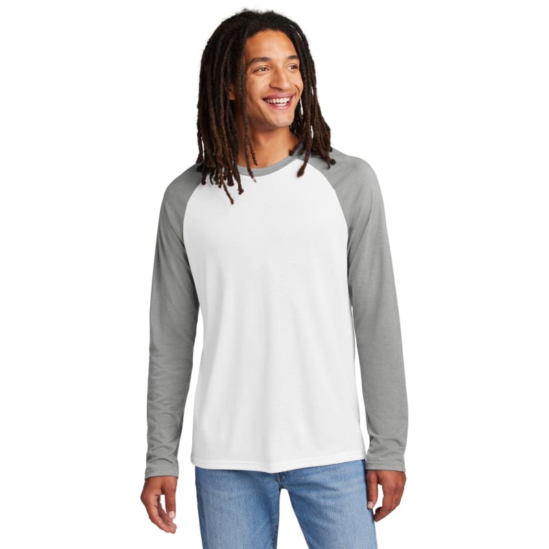 AllMade Unisex Tri-Blend Long Sleeve Colorblock Raglan 20