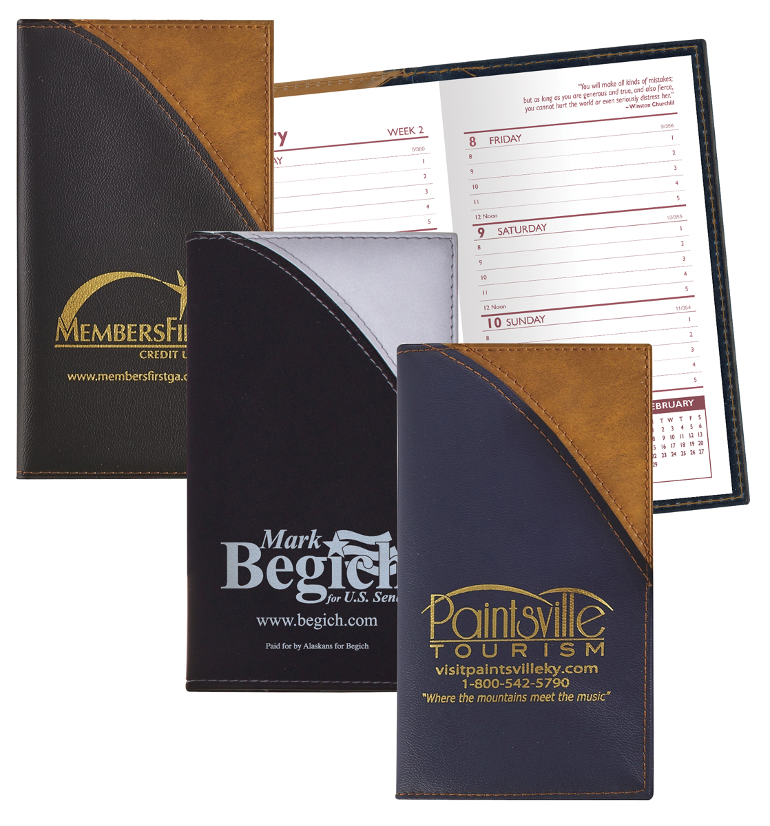 2 Tone Vinyl Designer Series Barcelona Planner - Weekly / 1 Color Insert 2