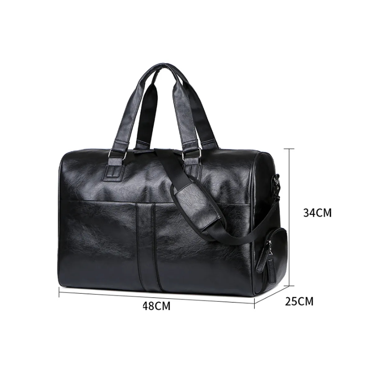 13'' PU Leather Gym Duffel Bag with Dry Wet Separation 4