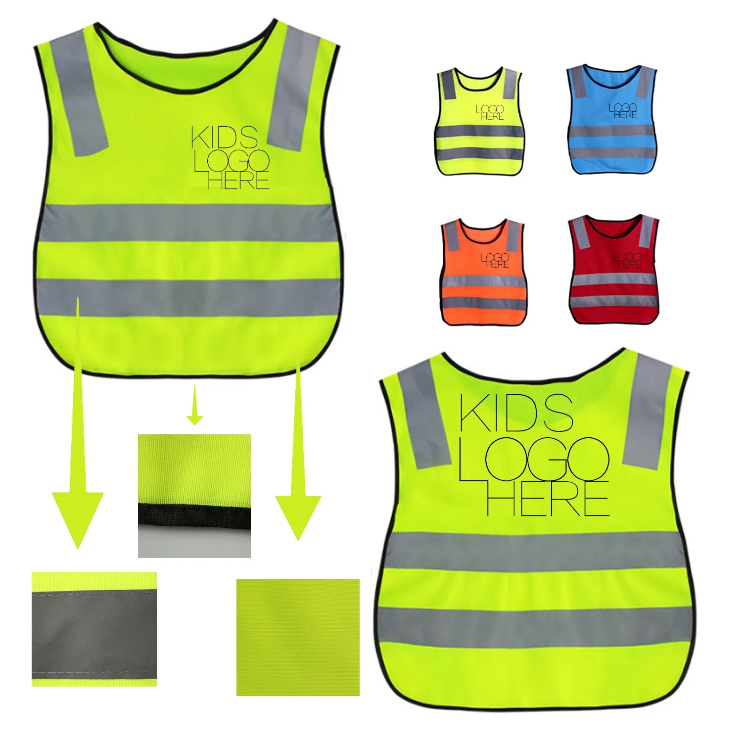 Kids Reflective Safety Vest MOQ50pcs 2