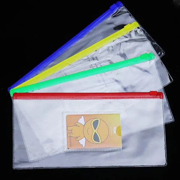 Clear PVC Zipper Bag with Card Holder 2