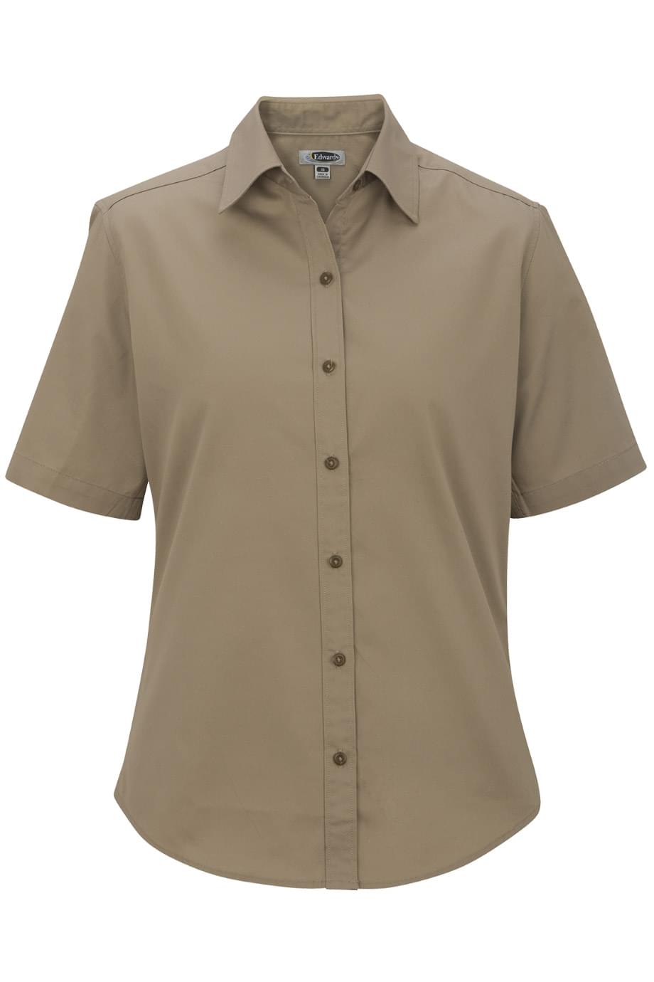 Ladies Cottonplus Short Sleeve Twill Shirt 7