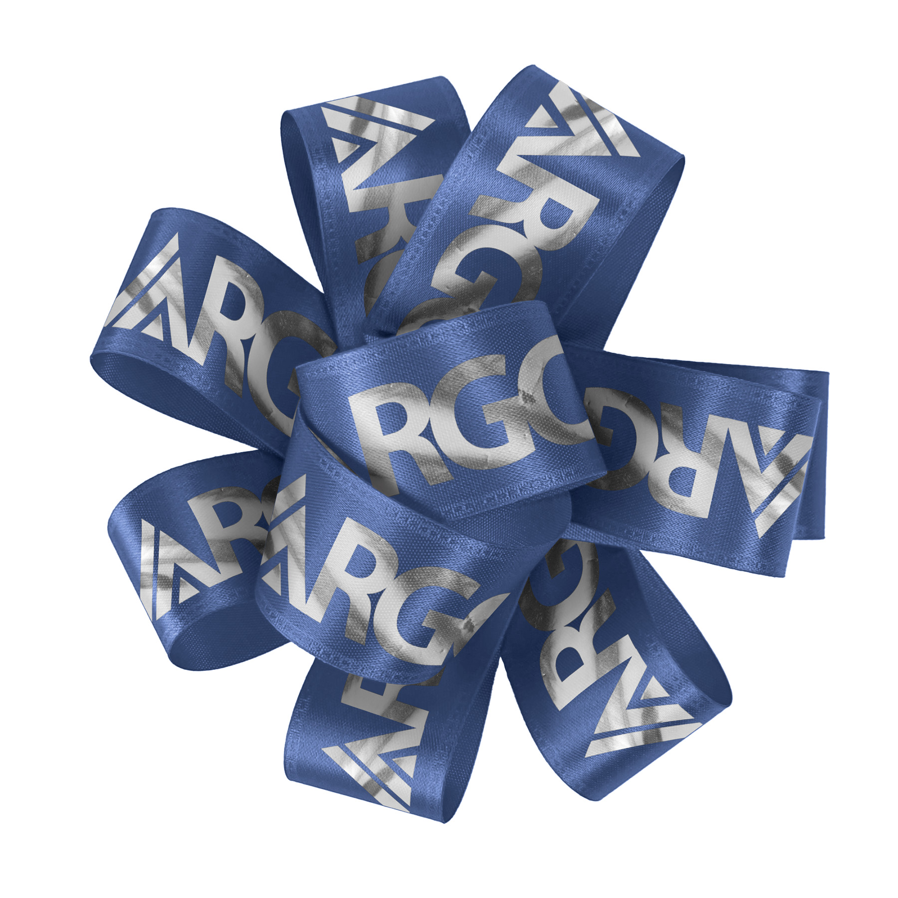 1" Badge Satin Bow - Foil Print 5