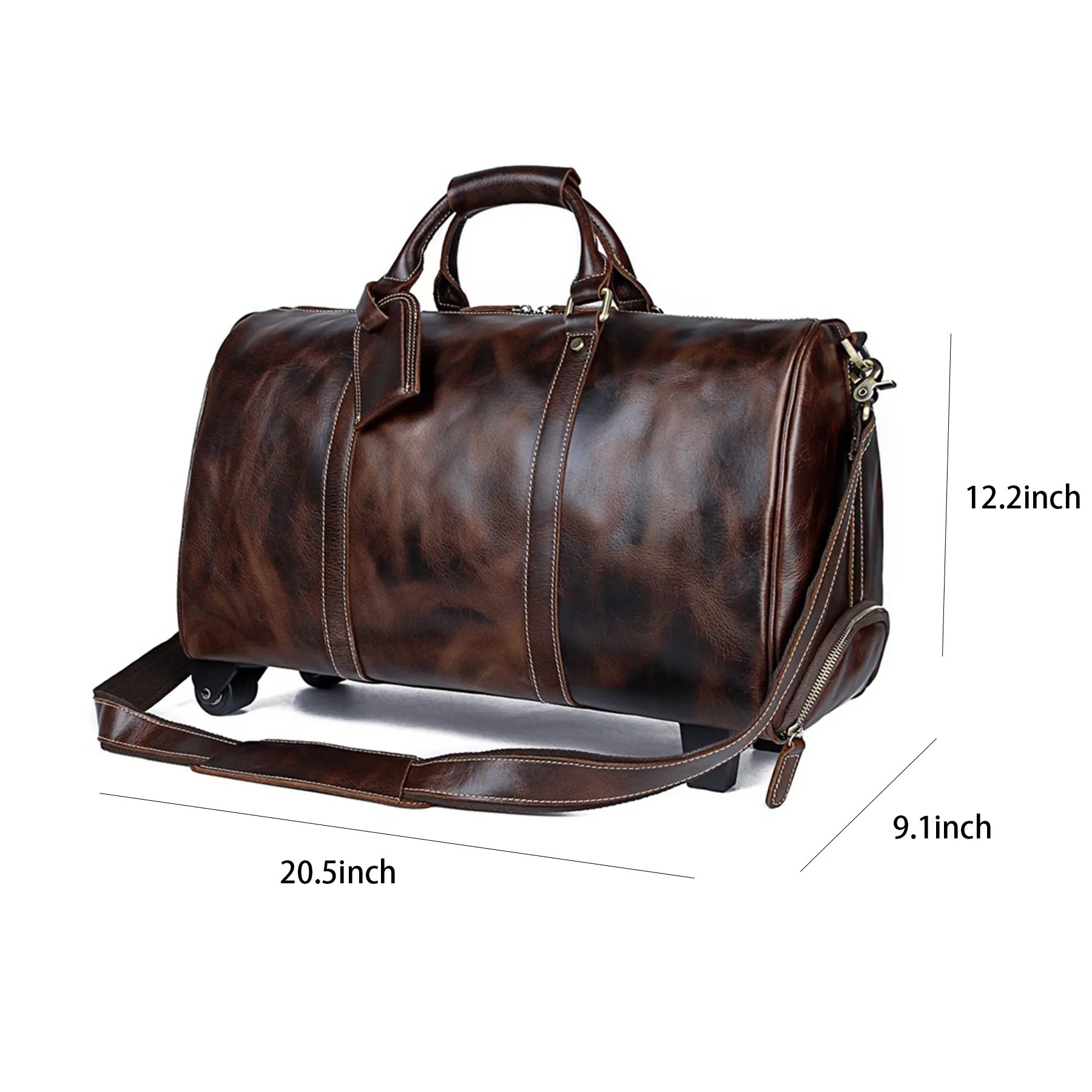 Large Leather Wearable Duffel bag 1