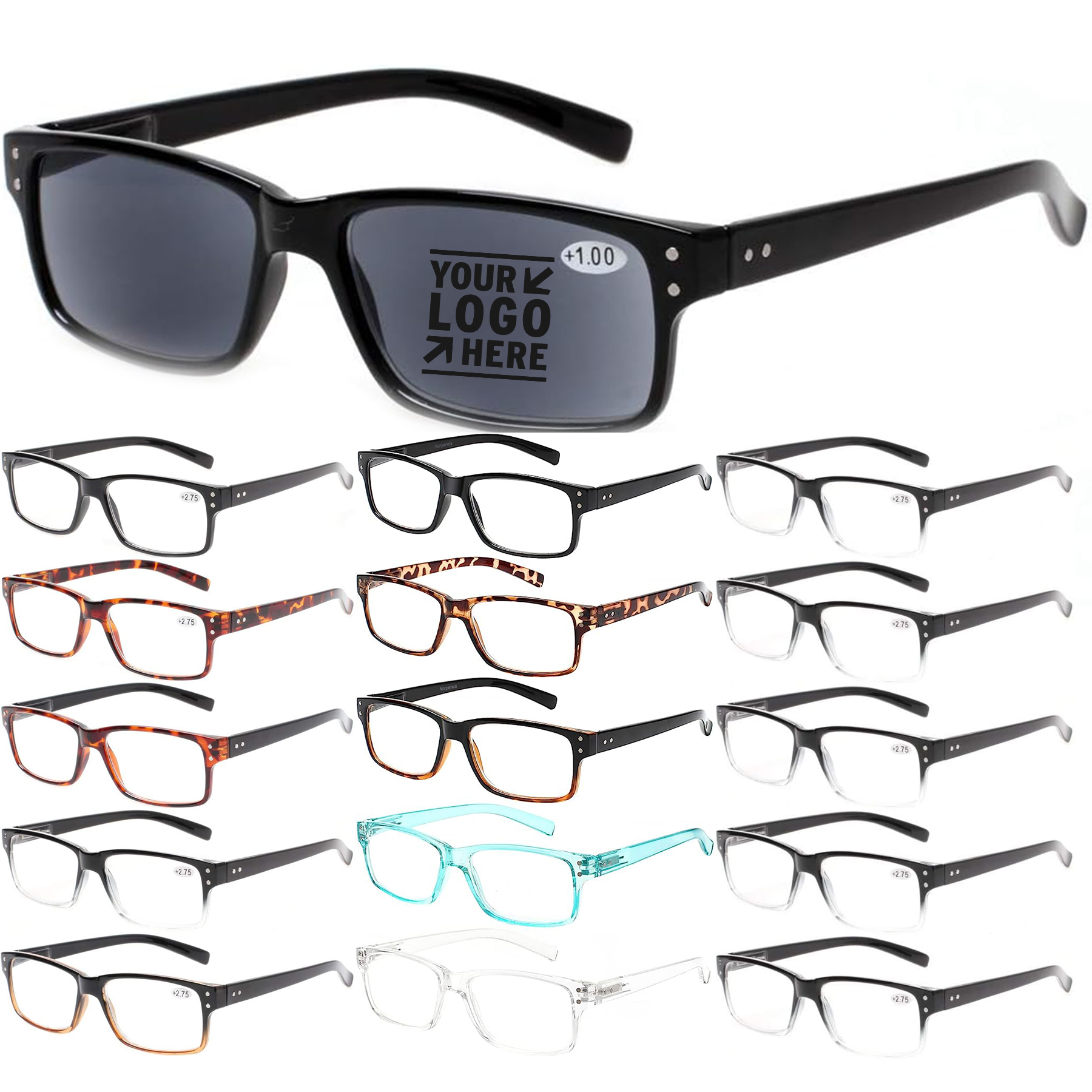 Mix Color Quality Reader Spring Hinge Plastic Reading Eyeglasses 2