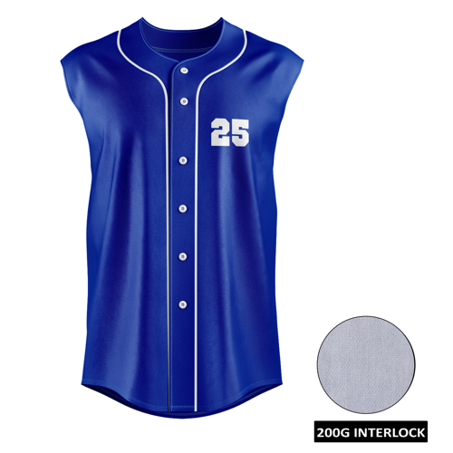 Men's and Kids' Sublimation Full-Button Sleeveless Baseball 5