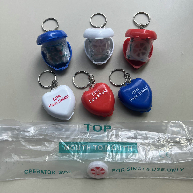 CPR Mask Heart Keychain 1
