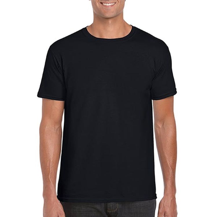 Gildan Irregular Men's Soft Style T-Shirt Black Small 2