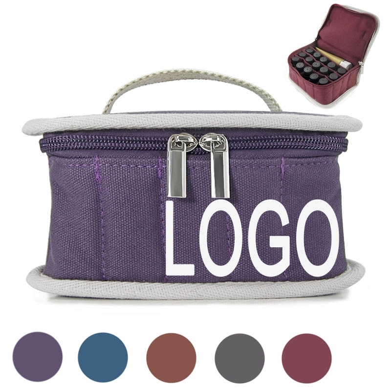 Canvas Essential Oil & Nail Polish Organizer Storage Bag 13