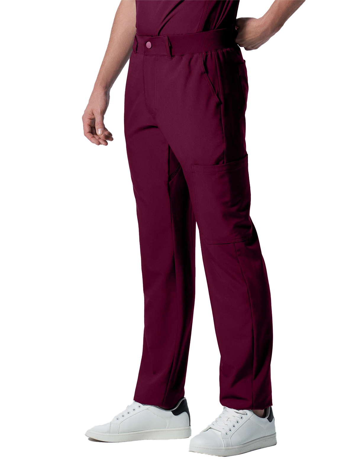 Landau - Forward - Men's Eight-Pocket Mid-Rise Rib-Knit Elastic Waist Cargo Pant 12