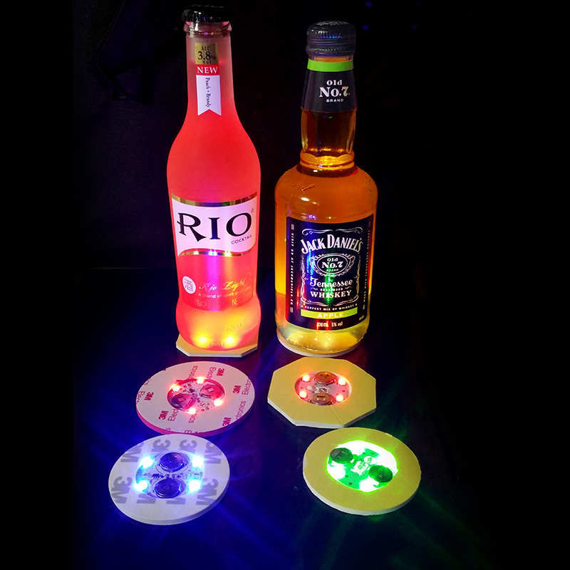 LED Lights Up Drink Coasters 2