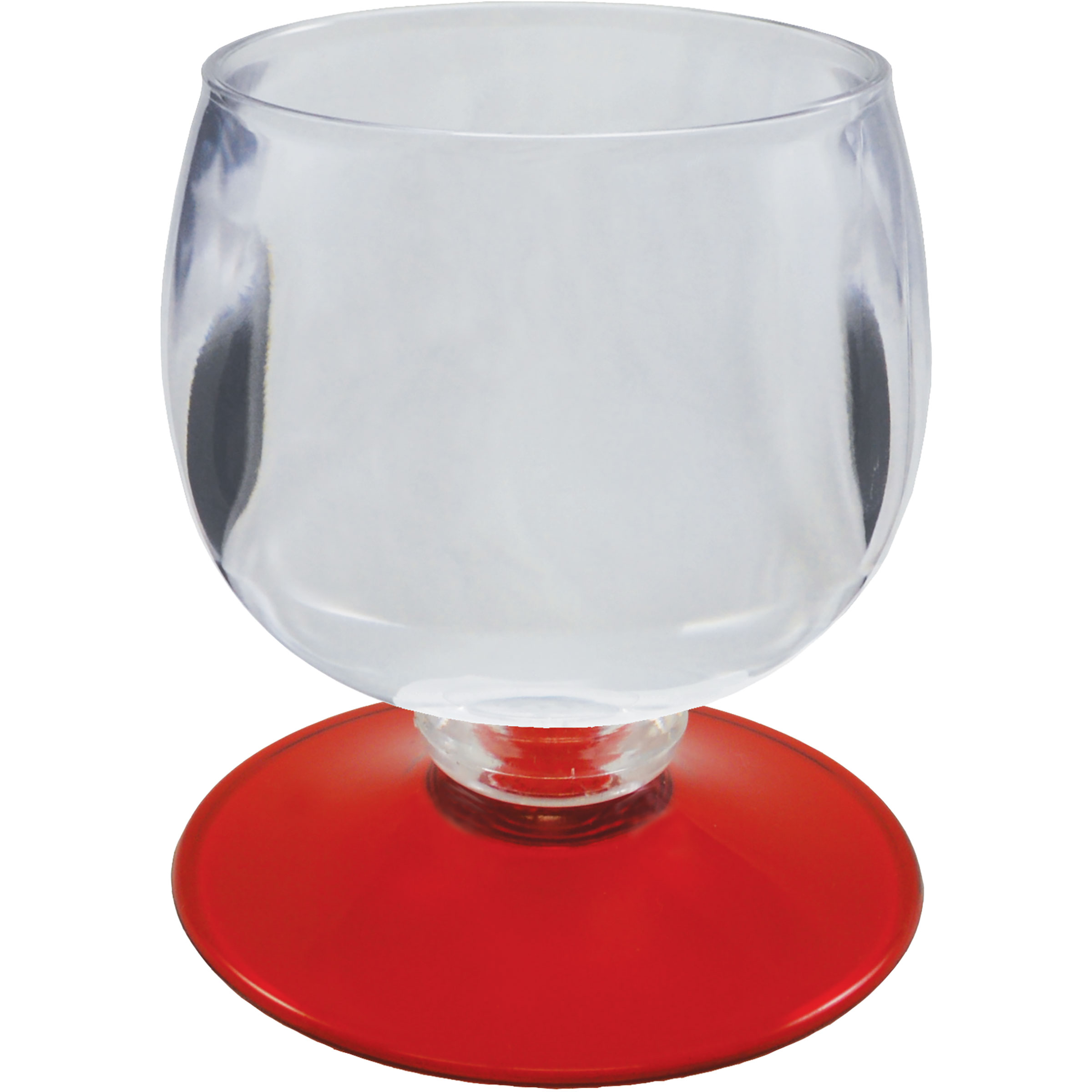 12oz Short Stem Plastic Wine Goblet with Your Choice of Base Color 2