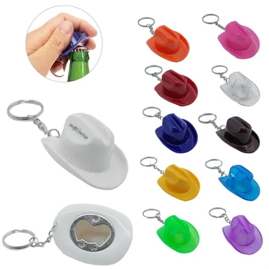 Cowboy Hat Bottle Opener Keychain 1