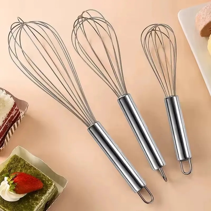 3-Piece Stainless Steel Whisk Set (8", 10", 12") 6