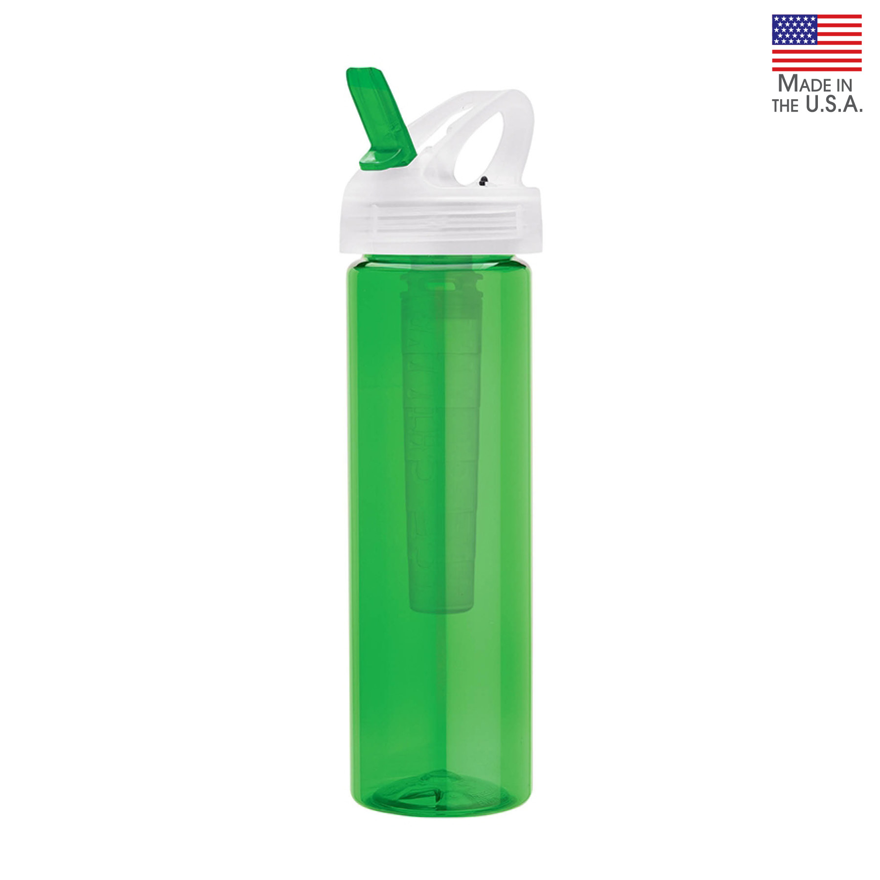 Laguna 32 oz. PET Bottle with Flip Spout & Ice Stick 3