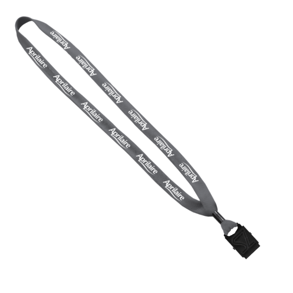 5/8" Polyester Shoelace Lanyard with Metal Crimp & Split-Ring 354