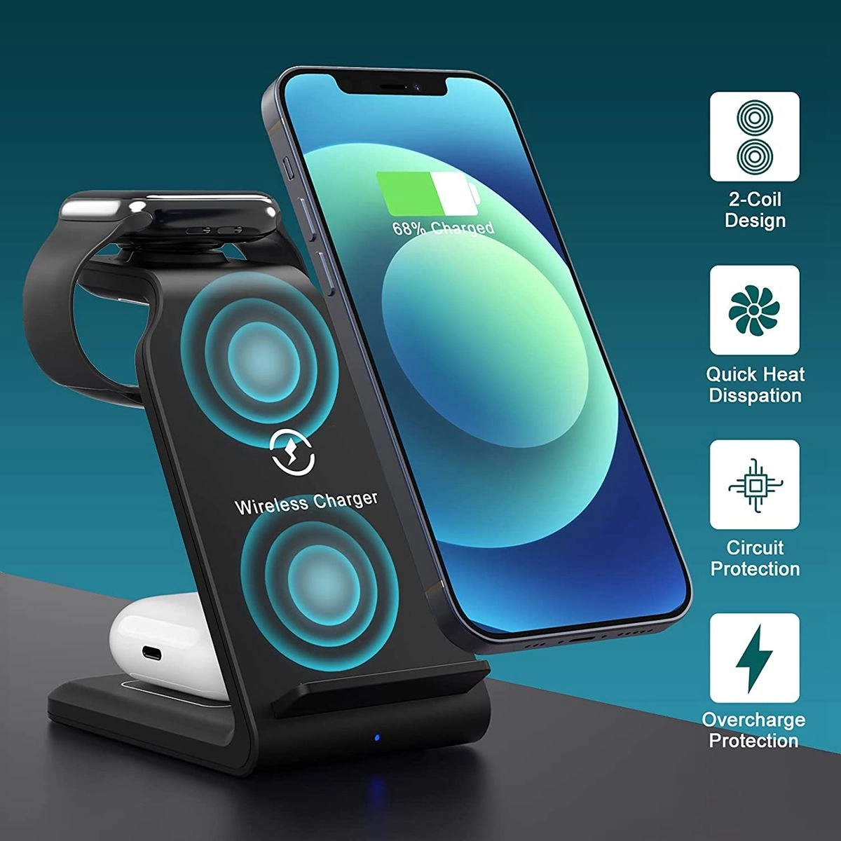 3 in 1 Wireless Charger Dock Station 7