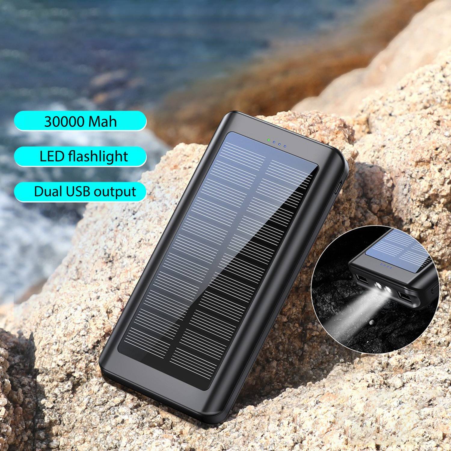 30000 Mah Outdoor Solar Power Bank 4