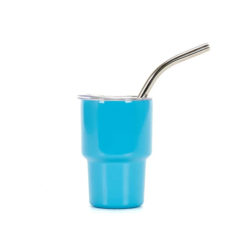 2oz Tumbler Shot Glass for Sublimationwith lids and straws 11