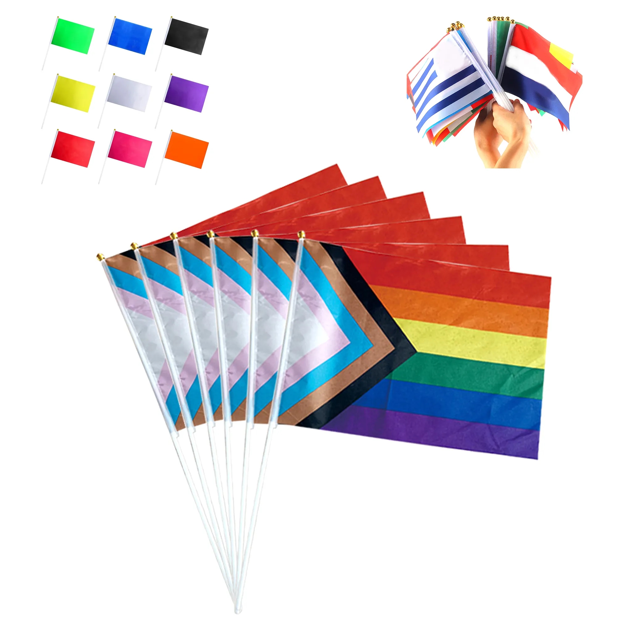Advertising Hand Waving Full Color Flag MOQ 100PCS 3