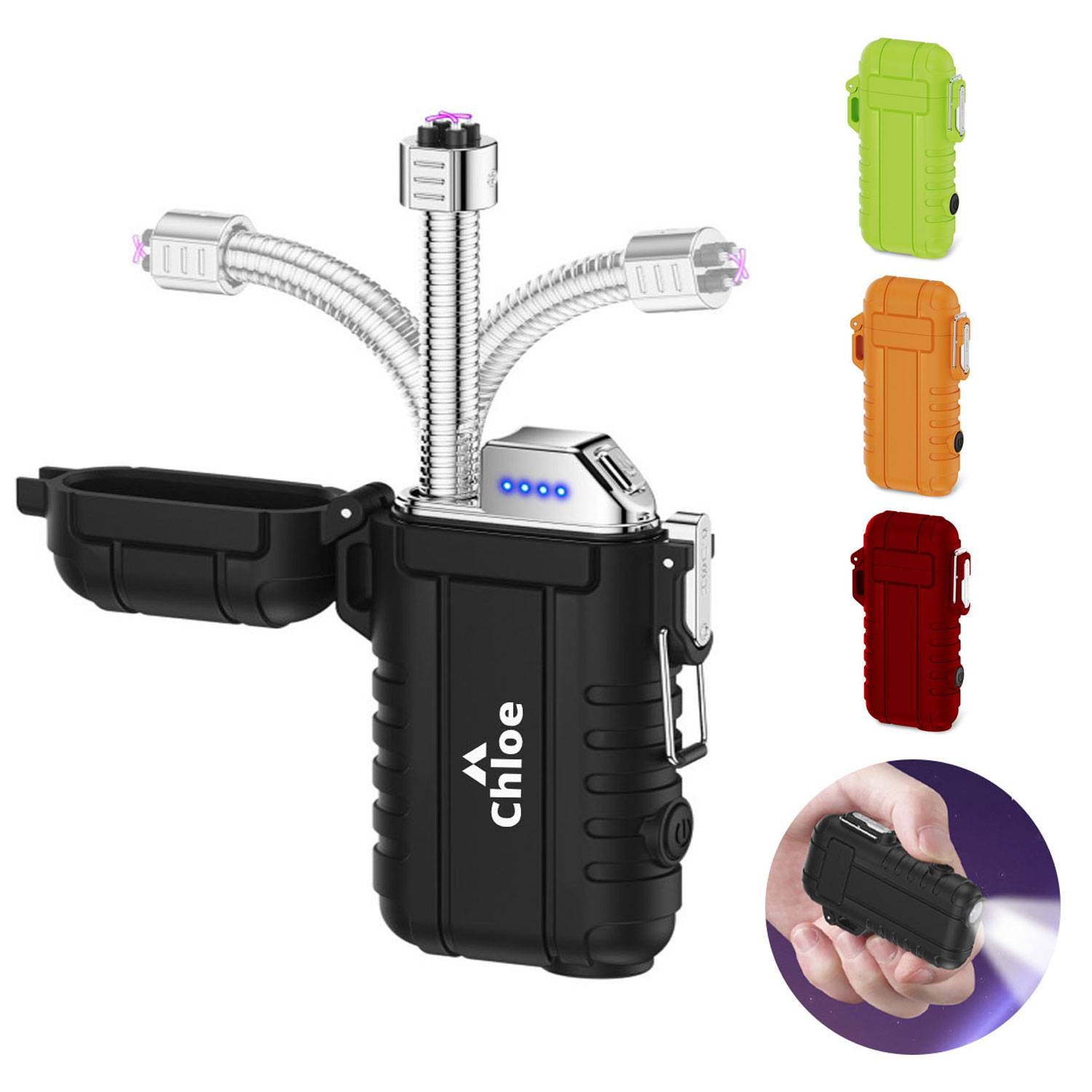 Waterproof Torch Lighter w/ Safety Lanyard 8