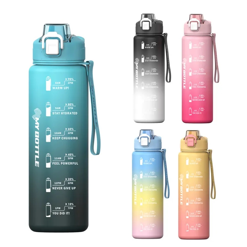 32Oz Large Water Bottle With Motivational Time Marker 2