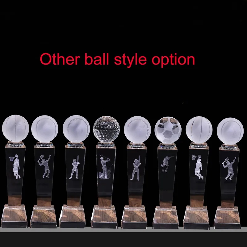 Crystal Golf Ball Trophy 2
