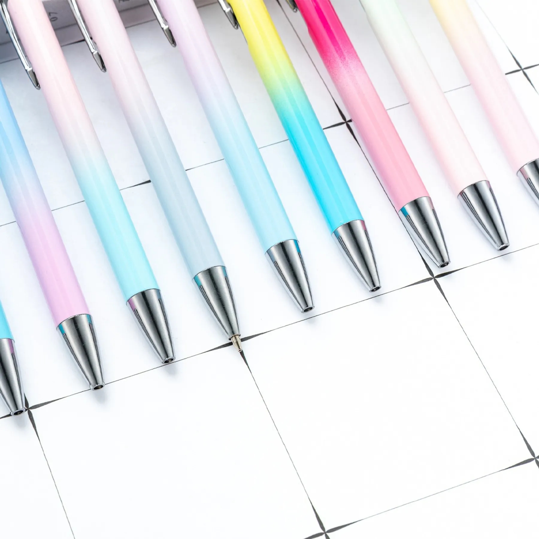 Gradient Color Metal Advertising Click Ballpoint Pen 18