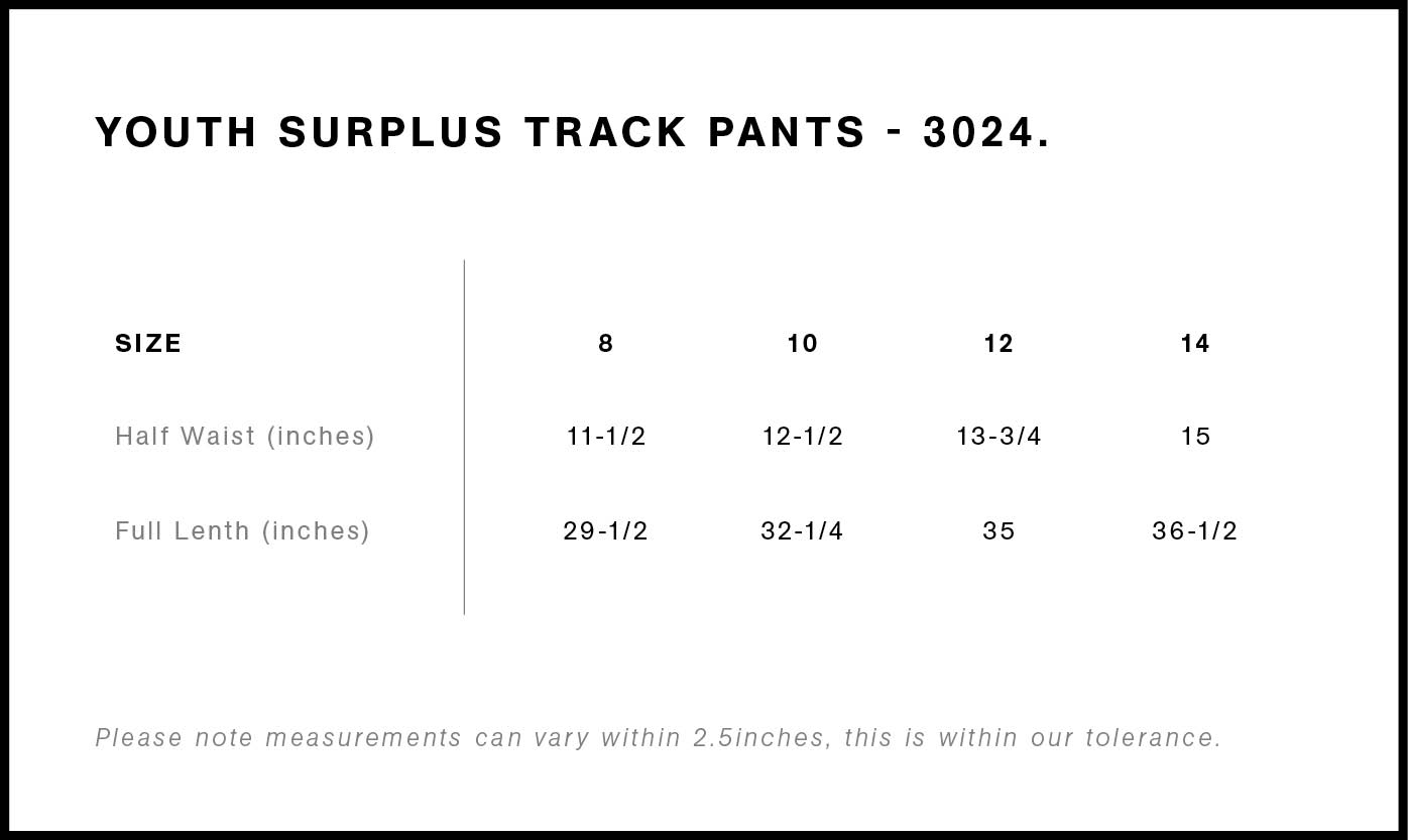 Youth Supply Track Pants | 3024 5