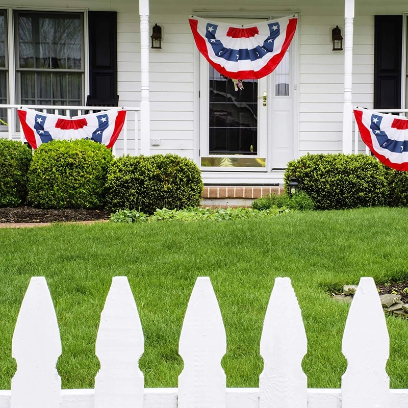 4th of July Pleated Fan Flags Outdoor Decorations 7