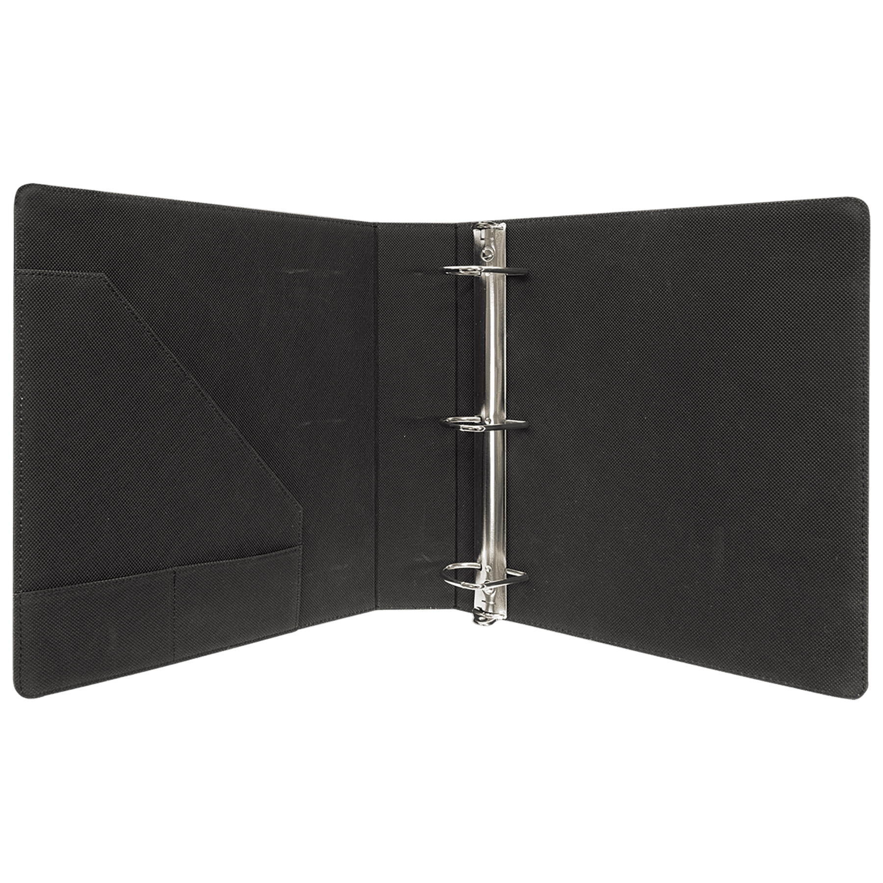 11" x 11 " White Leatherette 3-Ring Binder w/ 2" Slant D-Rings 3