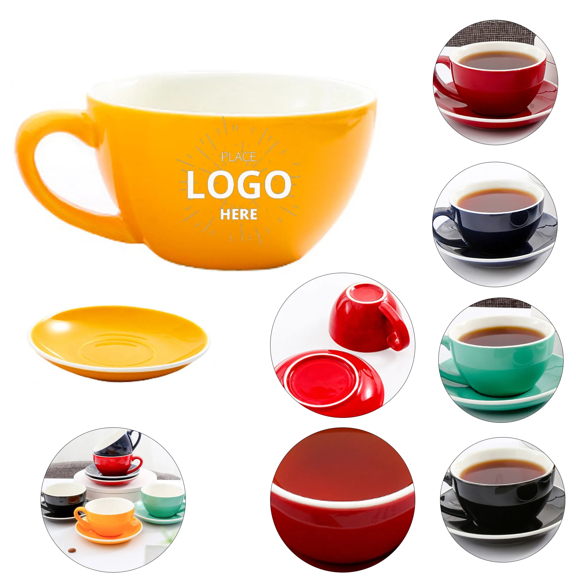 Ceramic Coffee Cup and Saucer 2