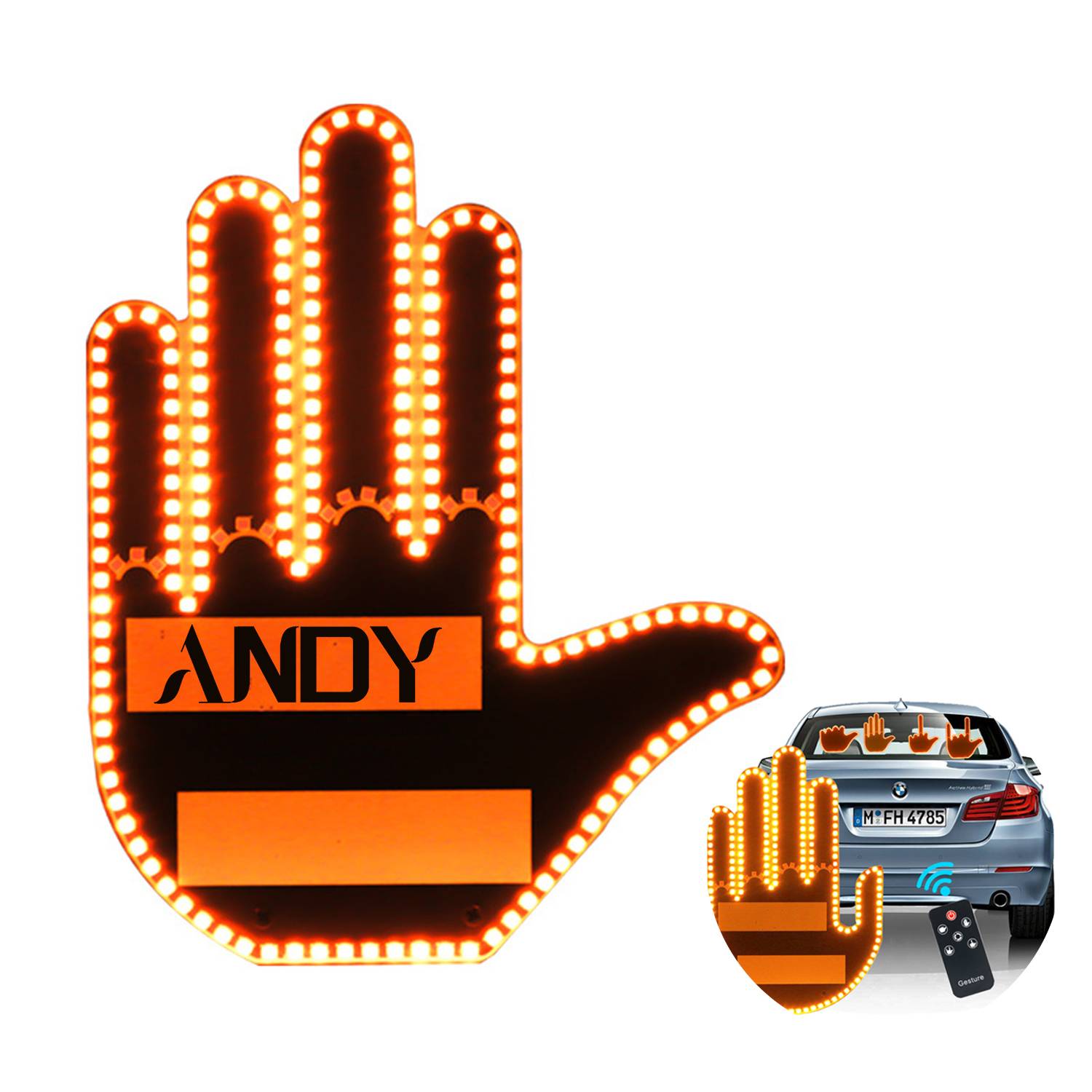 Glogesture Remote Control Hand Light For Car 1