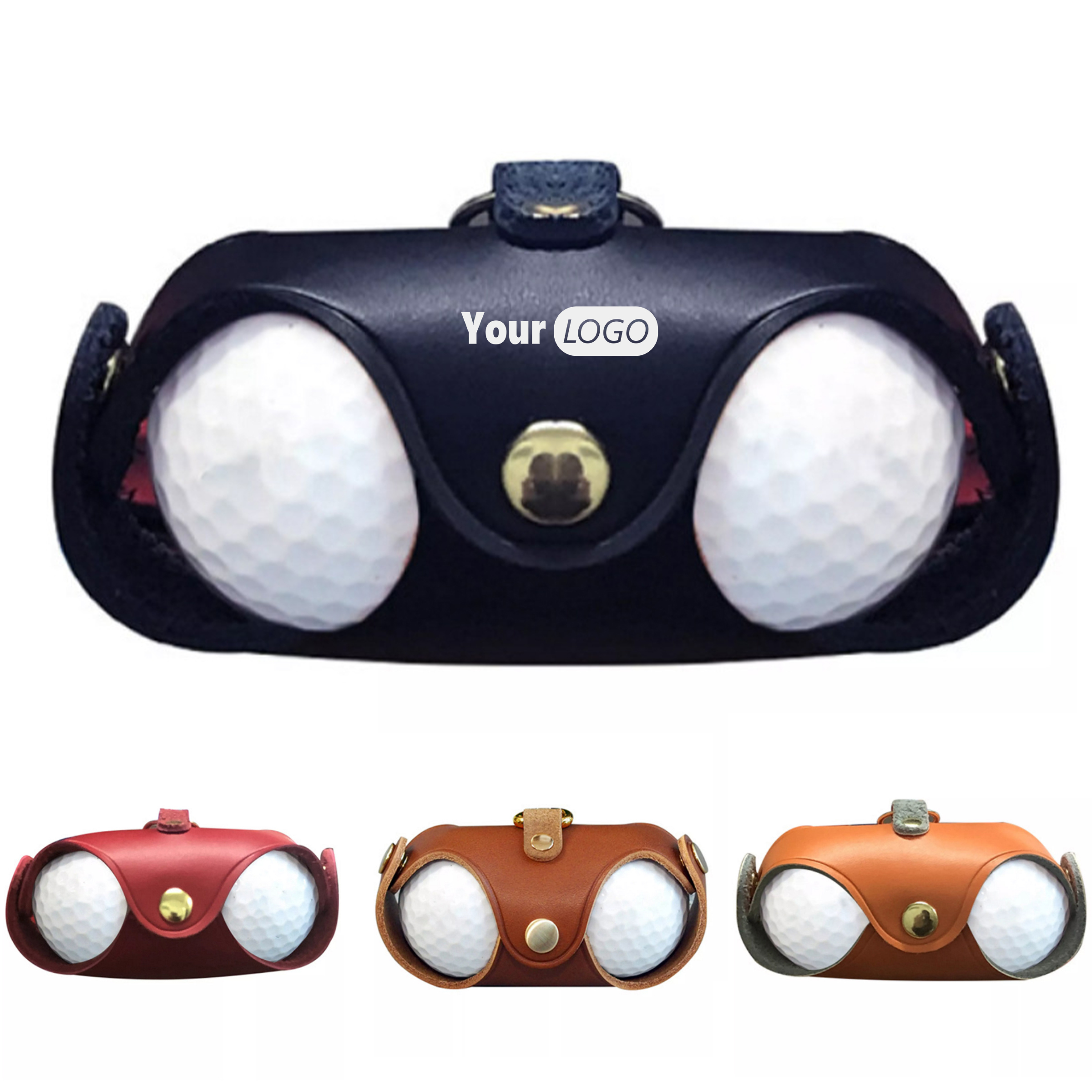 Leather Elegant Logo Golf Bag 2