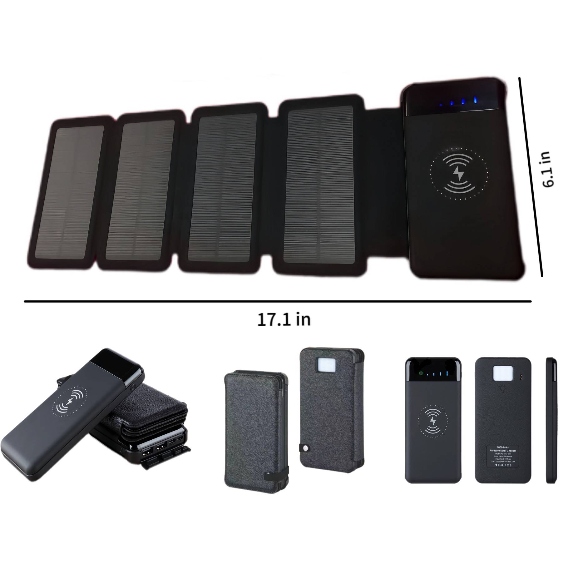 Outdoor Customized Solar 10000 mAh Wireless Power Bank 2
