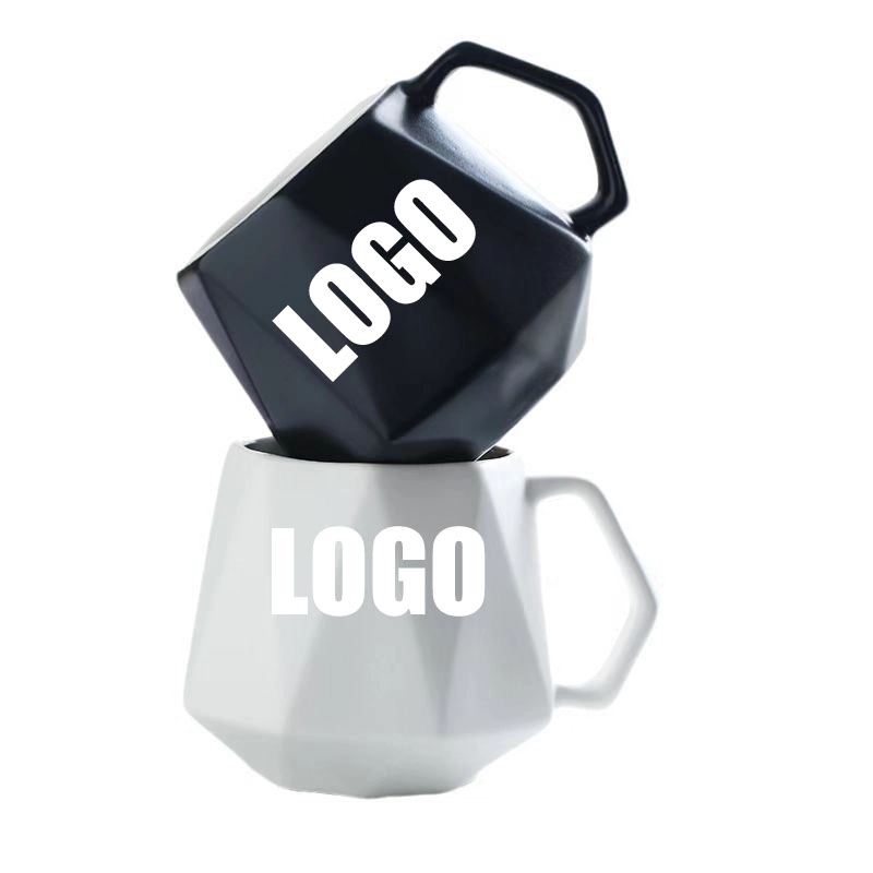 Custom 12 Oz Diamond-shaped design ceramic mug 2