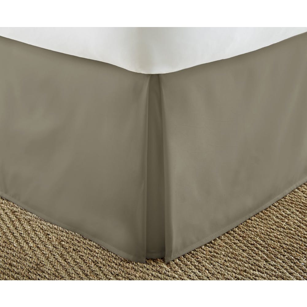 Premium Bed Skirts - Taupe Cali King Pleated