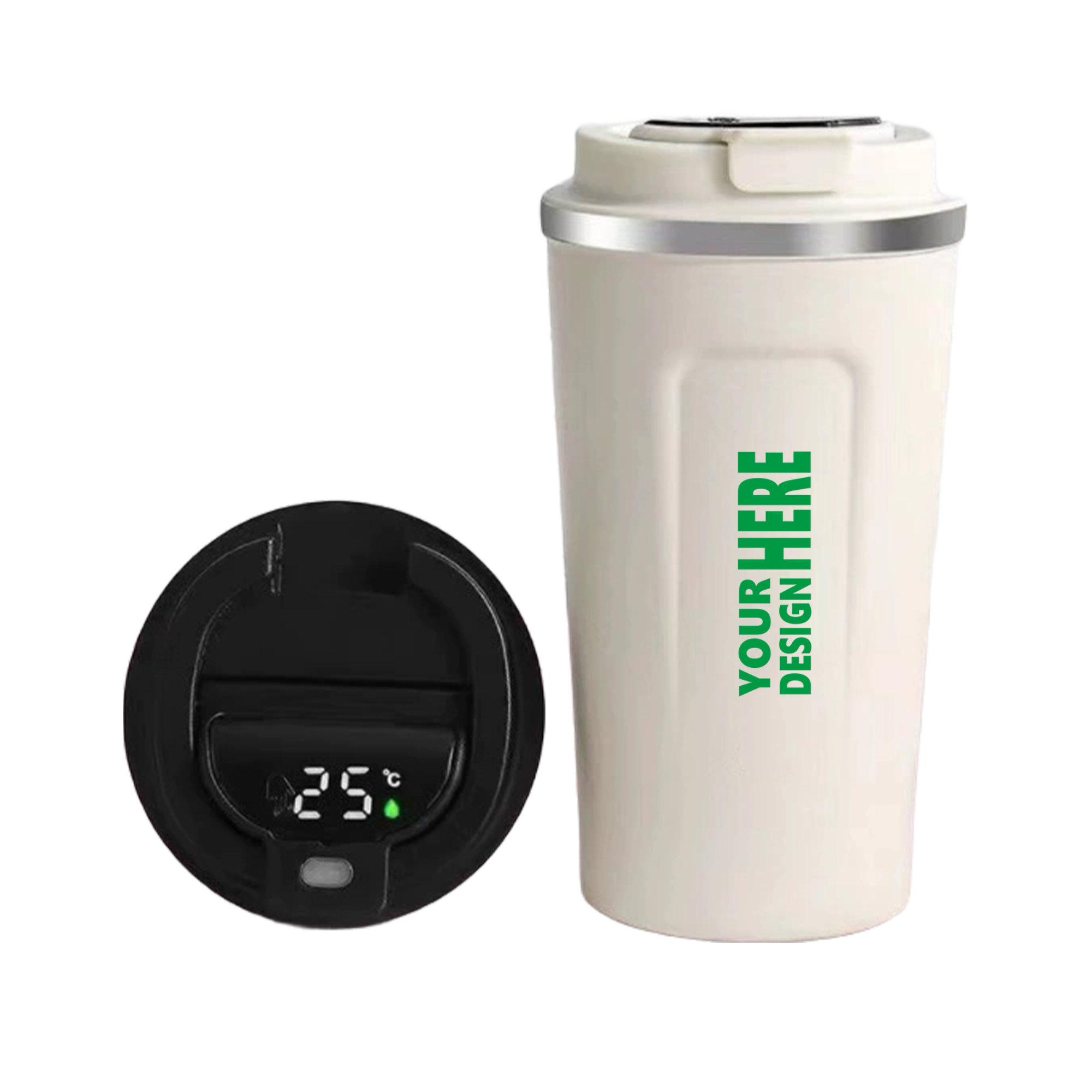 MOQ 50 Insulated Smart Coffee Mug with Temperature Control for Hot Drinks 1