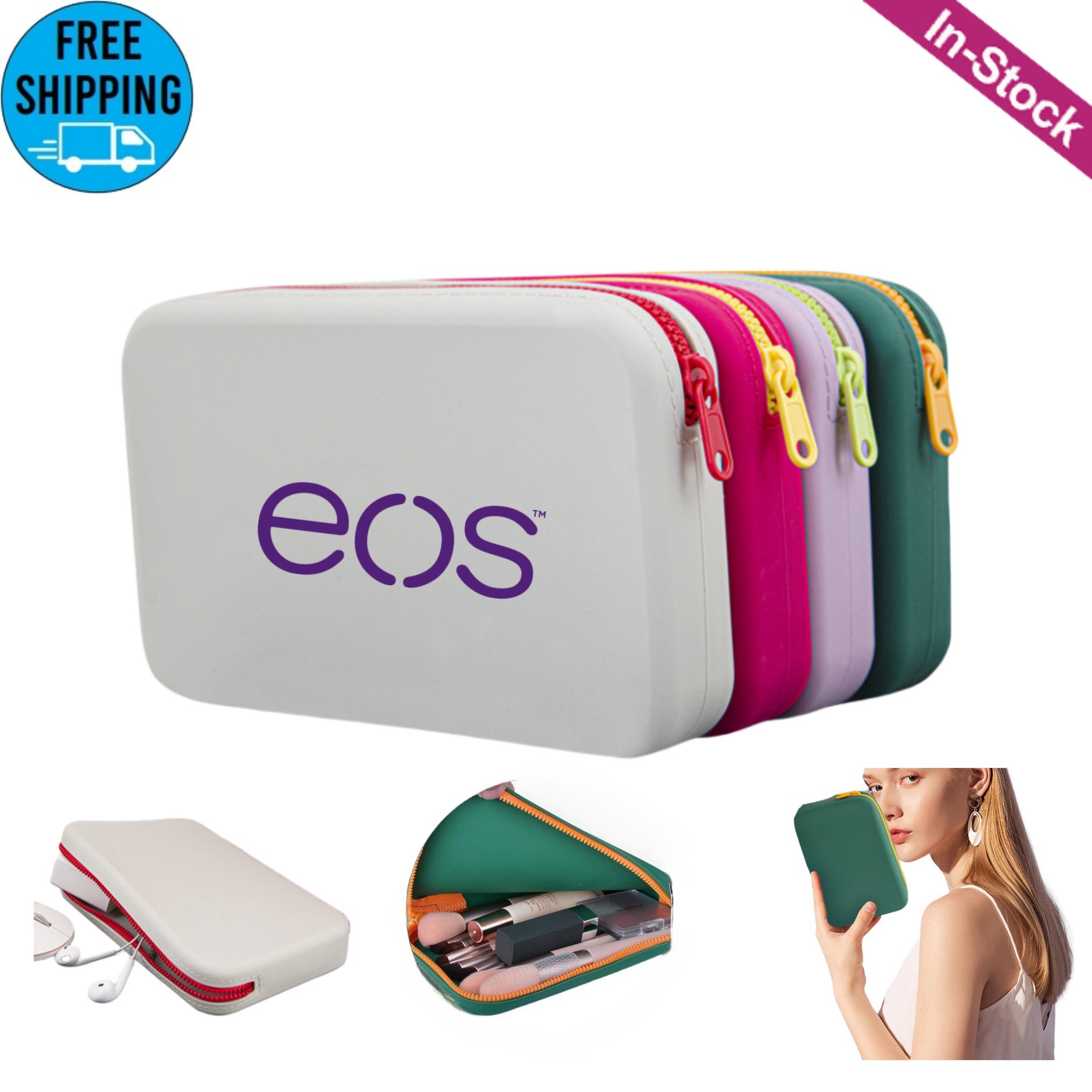 Silicone Makeup Bag, Tech Organizer Pouch 4