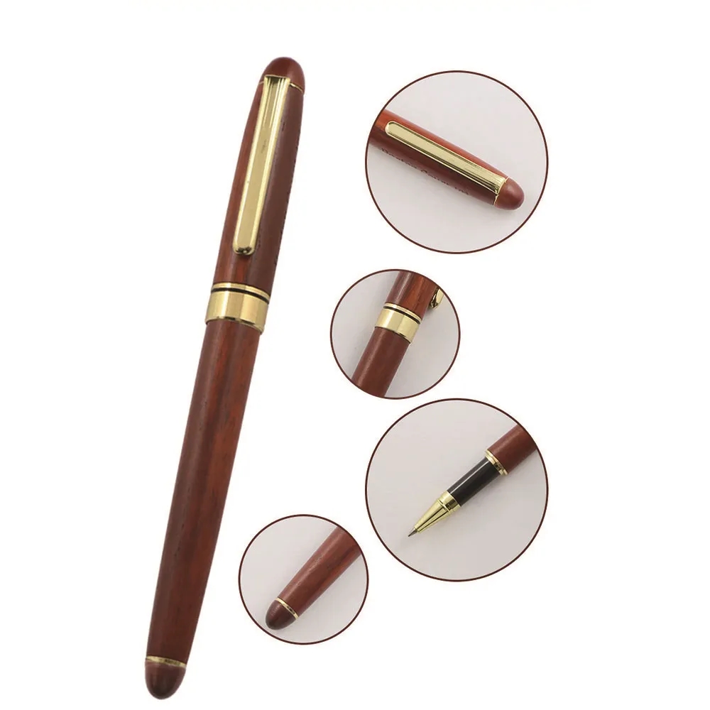 Luxury Wood Ballpoint Pens with Extra Refills Gift Set 6