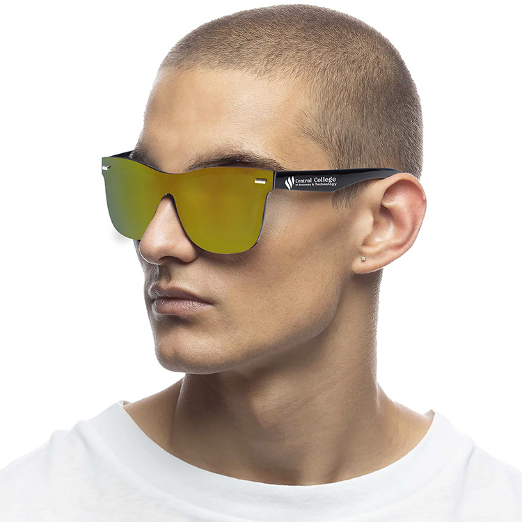 "DEL MAR TIDE" Rimless Reflective Sunglasses 2