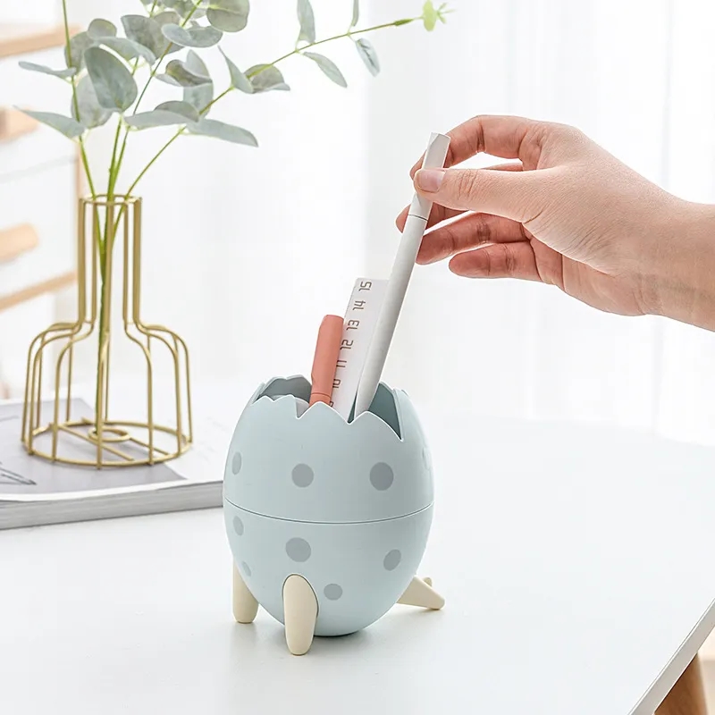 Dinosaur Egg Pencil Holder Cute Pen Cup 4