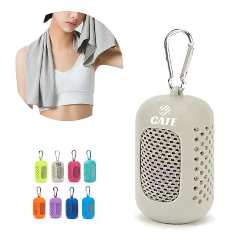Workout Yoga Cooling Towels with Silicone Storage Bag 1