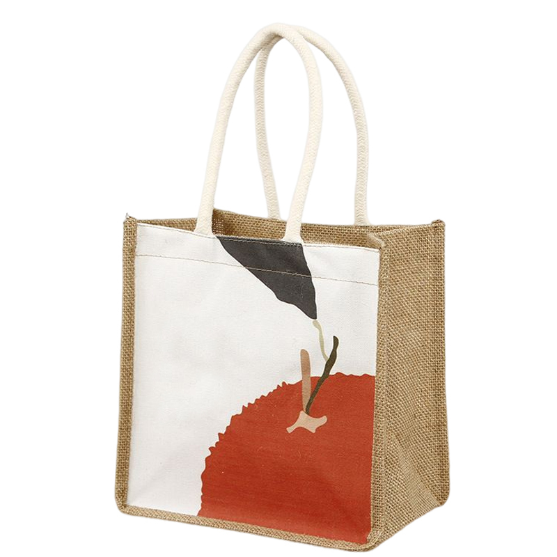 Environmental-Friendly Jute Tote Bag, custom tote bag with logo imprint 3