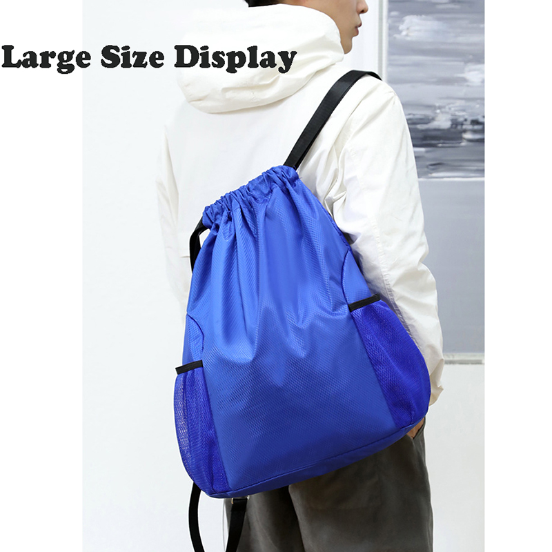 Oxford Sports Fitness Drawstring Backpack w/ Side Pockets 9