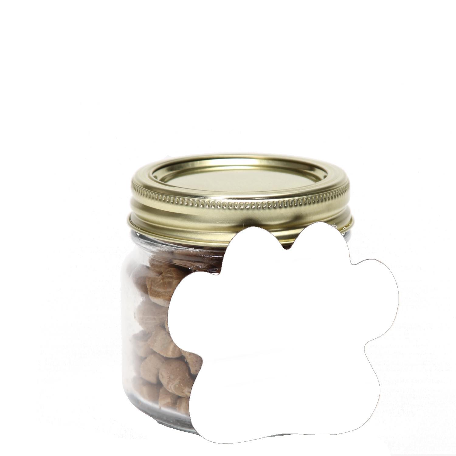 Half Pint Jar with Paw Magnet Pet Fill