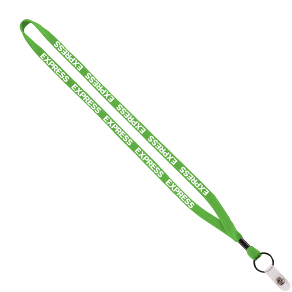 1/2" Cotton Lanyard with Metal Crimp & Split-Ring 125