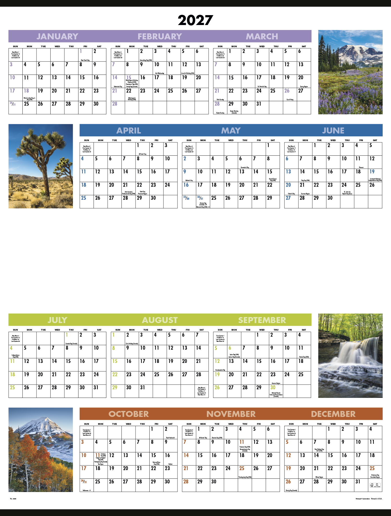 Triumph® Calendars Scenic Span-A-Year Calendar 8