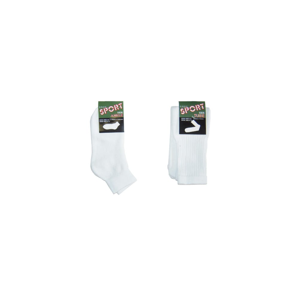 Kids' Sock Combos - White Size 4-6 2