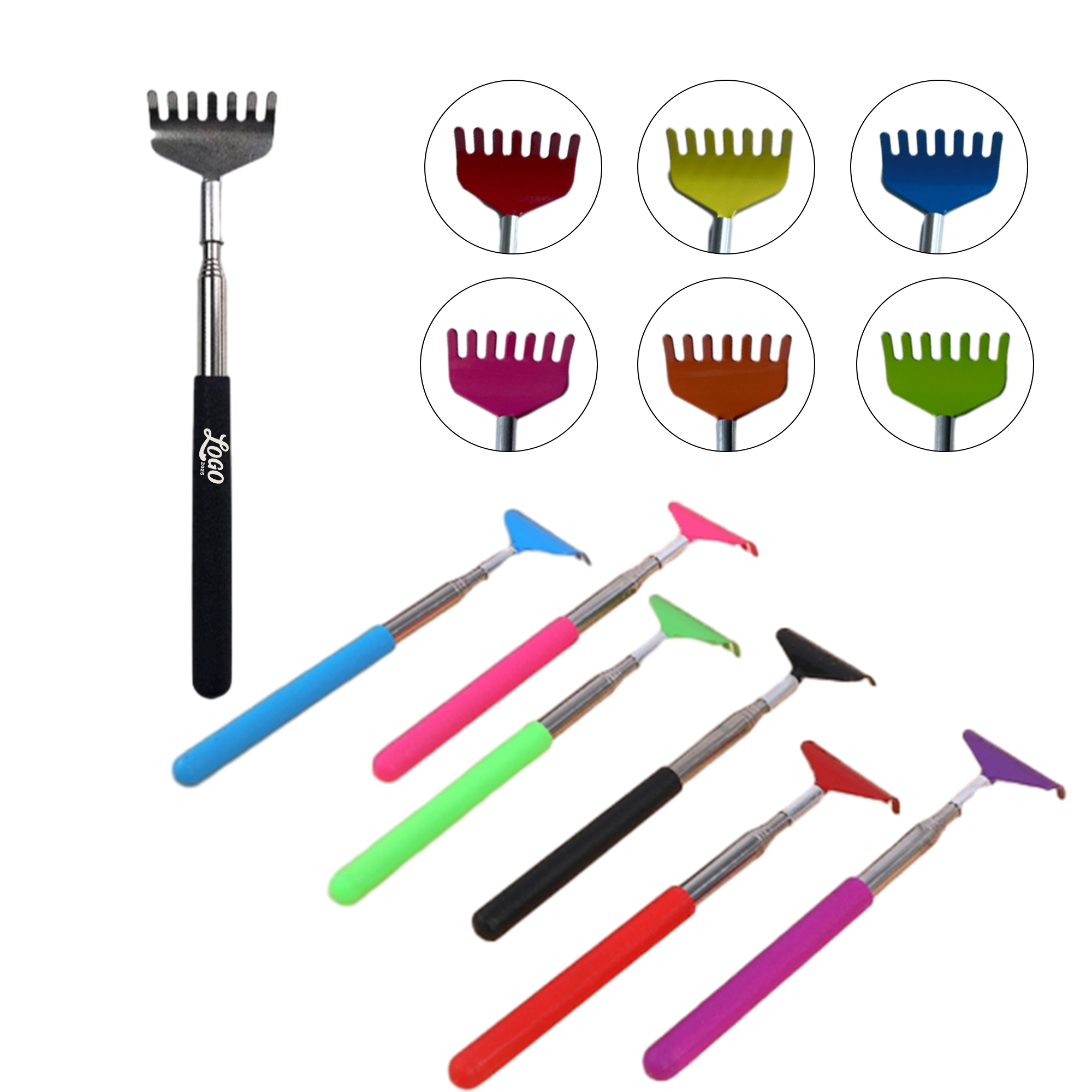 Custom Retractable Stainless Steel Back Scratcher 2
